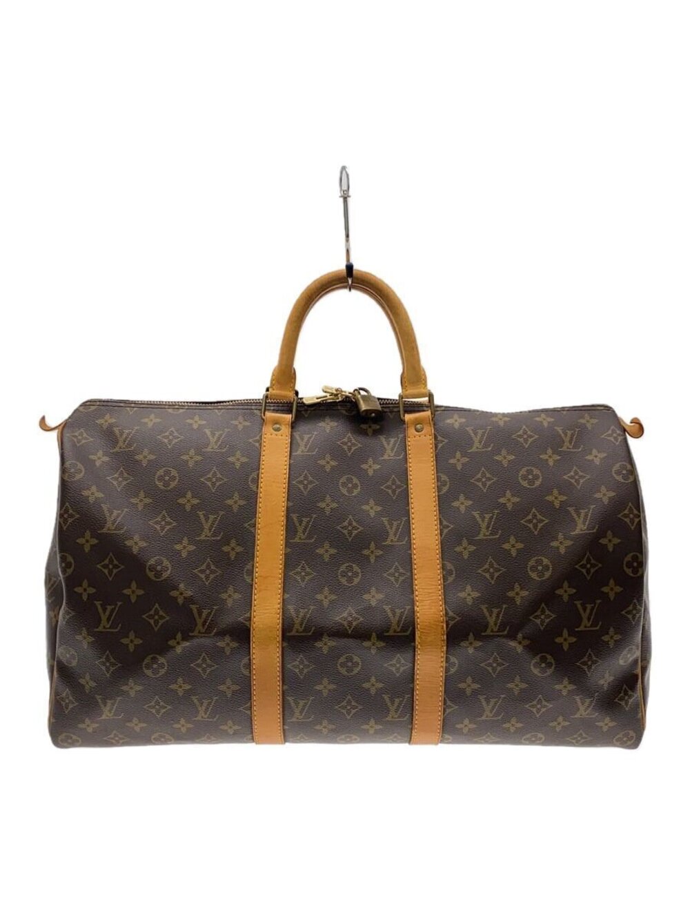 LOUIS VUITTON Keepall Monogram Canvas Brown Leather All over